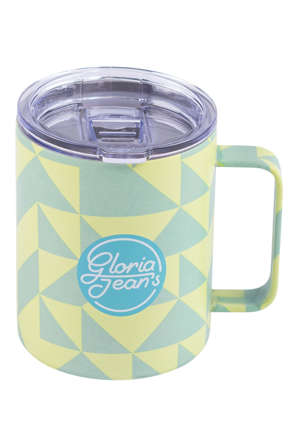 W-Coffee Cup w/hdle 16oz Geo/Teal